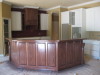 Painted Kitchen w/ Red Oak hood and Island