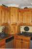 Knotty Cypress Corner Appliance Cabinet